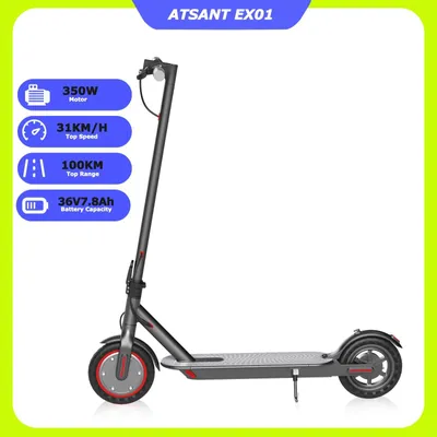 Obrázek produktu pro Elektrický skútr – EP1 E-Scooter – 60 V lithiová baterie – bezkartáčový motor 200–250 W – max. rychlost 25 km/h – kola 35 cm – skládací – dvoumístný – EX01