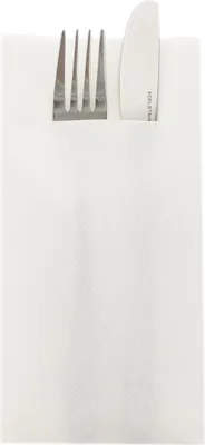 Produktbild von Sovie HOME Besteckserviette Weiß aus Linclass® Airlaid 40 x 40 cm, 1/8 Falz, 12 Stück