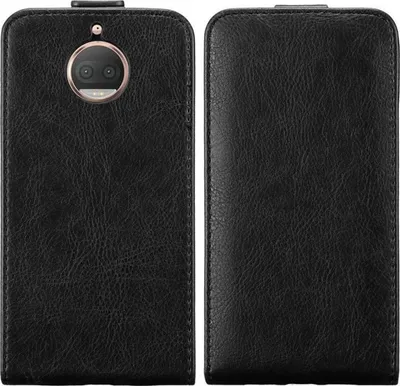 Produktbild von Cadorabo Hülle für Motorola MOTO G5S PLUS Schutz Hülle in Schwarz Flip Etui Handyhülle Case Cover