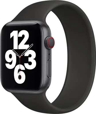 Produktbild von Apple Silikon-Einzelarmband für die Apple Watch | 38/40/41/42 mm – Größe 8 – Schwarz