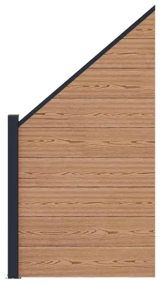 Produktbild von vidaXL zaunset 95 x 180 cm WPC und Aluminium Braun