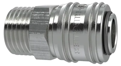 Produktbild von Riegler Schnellverschlusskupplung NW 7,2, Messing vernickelt, G 1/4 AG