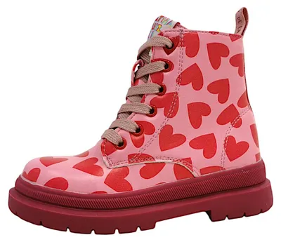 Image de Biomecanics : Chaussures pour enfants, bottines à lacets, modèle rose, pour le quotidien