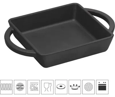 Imagen del producto de Plato de servir de hierro fundido, 12x12 cm