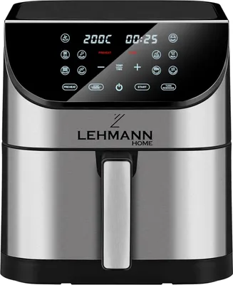 Produktbild von Heißluftfritteuse 8L mit bis zu 10 Programmen, Air Fryer mit Digitalem LED-Touchscreen, Temperaturregelung 76-200°C, Timer, gesunde Lebensmittel ohne