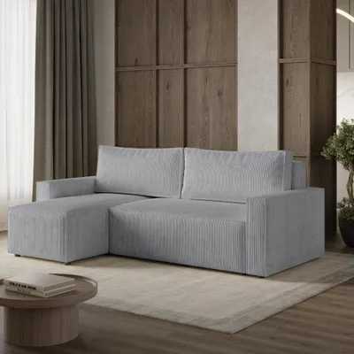 Produktbild von LIVIO S Ecksofa mit Schlaffunktion, Sofa mit Stauraum, Wohnzimmersofa, Couch, Schlafsofa, Lounge-Set - POSO 55