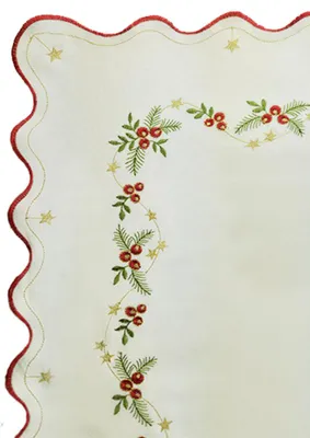 Obrázek produktu pro Vánoční ubrus brusinky červená 85x85cm