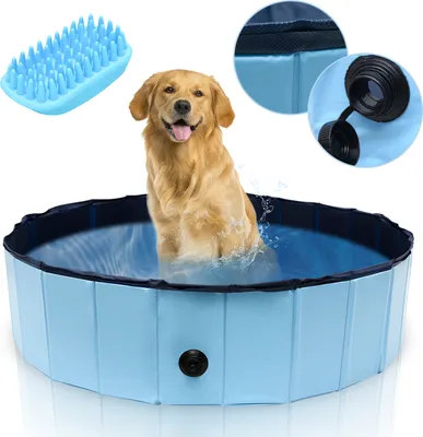 Immagine prodotto di Hengda Piscina per cani Piscina pieghevole Piscina Piscina per cani Piscina per bambini Ø 120 cm x H 30 cm