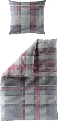Produktbild von BIERBAUM Bettwäsche Renforcé rosa 155x220cm, mit 1 Kissen Bettbezug