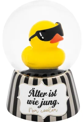 Produktbild von Sheepworld Traumkugel mit Motiv Ente und Spruch "Älter"