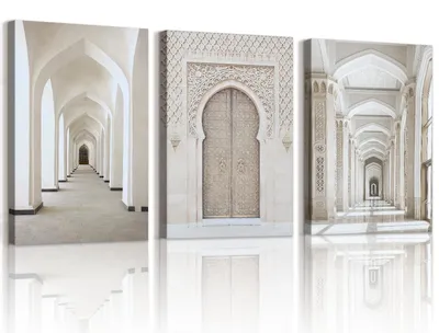 Produktbild von Solidchoice – Set aus 3 Leinwandbildern mit islamischer Architektur, 30x40 cm