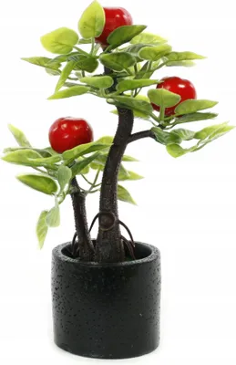 Produktbild von Künstliches Obstbäumchen im Topf 20cm Deko Pflanze Realistisch Küche Wohnzimmer Design