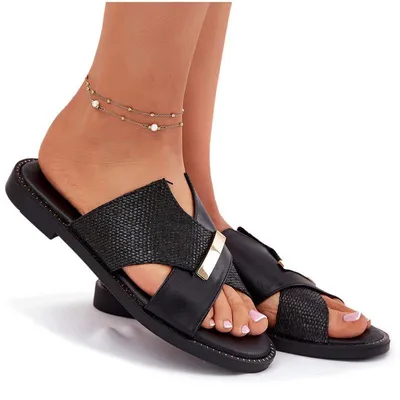 Produktbild von Damen Flache Sandalen Mit Dekorativem Detail Vinceza 17385 Schwarz 38