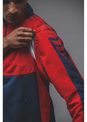 Produktbild von Erima Six Wings Jacke mit abnehmbaren Ärmeln New Navy/Rot