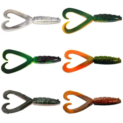 Produktbild von Quantum Doppelschwanz Twister Hechtmagnet 58g 20cm Twinler orange craw