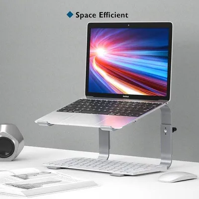 Obrázek produktu pro Nastavitelný stojan na notebook, ergonomický, stříbrný, 10–17 palců