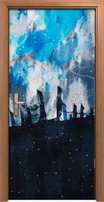 Produktbild von Türposter 90x200 cm Türaufkleber Türtapete Türfolie Klebefolie Kunstdruck groß Malerei Abstrakte
