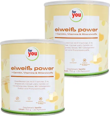 Produktbild von for you power Eiweiß Doppelpack