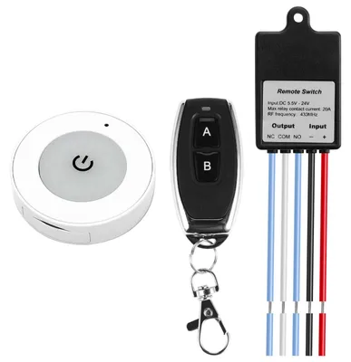 Zdjęcie produktu dla Przełącznik bezprzewodowy, 12 V, z pilotem, 433 MHz