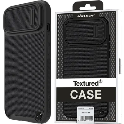 Produktbild von Nillkin Texturierte S Fall Iphone 14 Gepanzert Fall Mit Kamera Abdeckung Schwarz