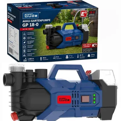 Produktbild von Güde Akku Gartenpumpe GP 18-0 18 V Wasserpumpe Pumpe integrierter Wasserfilter