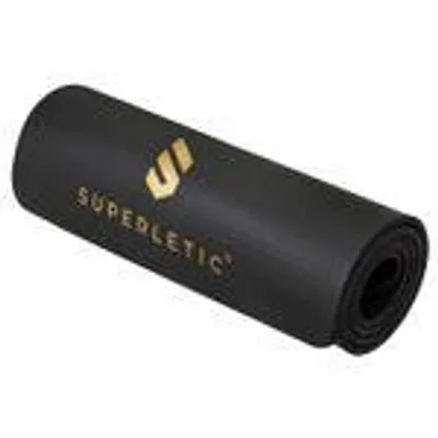 Produktbild von SUPERLETIC Yogamatte & Gymnastikmatte - 0.8/1.0/1.5 cm Dicke,Sportmatte Rutschfest mit Tragegurt, Hautfreundliche Fitnessmatte & Trainingsmatte,Bequem für Muskelkraft, Pilates, schwarz oder grün Farbe