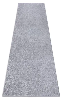 Image de Tapis de couloir SANTA FE argent 92 plaine couleur unie gris 100x350 cm