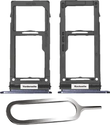 Produktbild von Samsung Galaxy S9 / Plus G960F G965F Sim Karten Halter Tray Adapter Fach Stecker Slot + Nadel Coral Blau