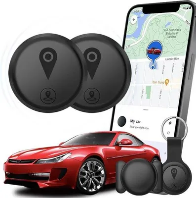 Obrázok produktu pre GPS lokátor pre vozidlá – miniatúrny – vodotesný – čierny – kompatibilný so SIM kartou – balenie po 2 ks
