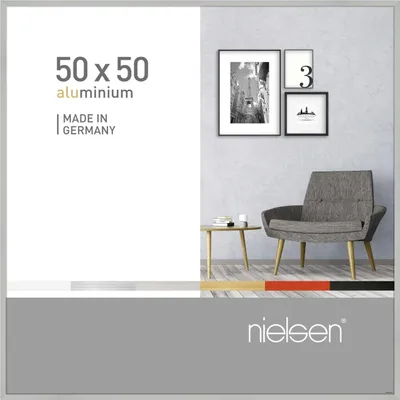 Produktbild von nielsen Aluminium Bilderrahmen Pixel, 50x50 cm, Silber Matt