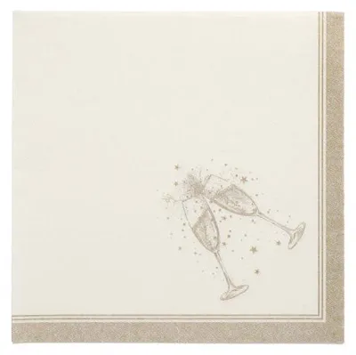 Produktbild von Servietten "ROYAL Collection" 1/4-Falz 40 cm x 40 cm gold "Festivities"