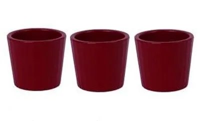 Produktbild von Übertopf Keramik Ø 7 x 10 cm rot