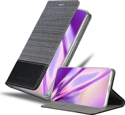 Produktbild von Cadorabo Hülle für Samsung Galaxy S22 ULTRA Schutzhülle in Grau Handy Hülle Etui Book Case Cover