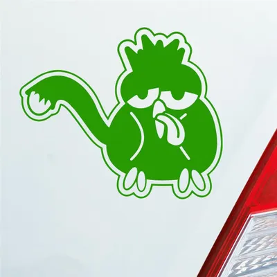 Produktbild von Auto Aufkleber Comic crazy Henne Tuning 12x10 cm Hellgrün Sticker Heckscheibenaufkleber