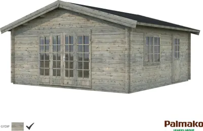 Produktbild von Palmako Gartenhaus Irene 27,7 m² - 70 mm Grau tauchimprägniert