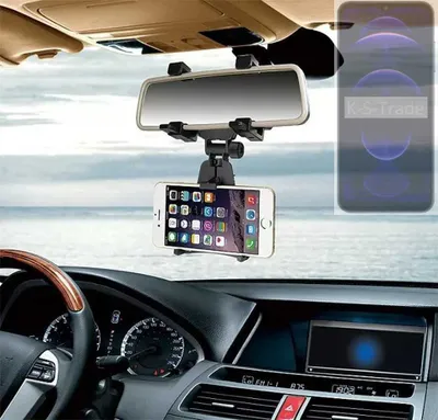 Produktbild von K-S-Trade Smartphone Halterung kompatibel mit Hotwav Note 13 Rückspiegel Halterung schwarz Auto Halterung KFZ Halter