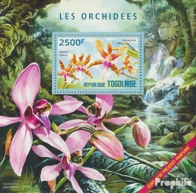 Produktbild von Briefmarken Togo 2014 Mi Block 1019 (kompl. Ausgabe) postfrisch Orchideen - parfümiert