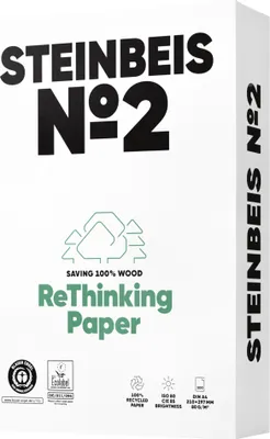 Produktbild von Steinbeis Kopierpapier No.2 K1501666080D gel. ws 500 Bl./Pack.
