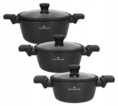 Produktbild von Topfset Zwieger Red Line Aluminium 3-teilig 18 20 24cm