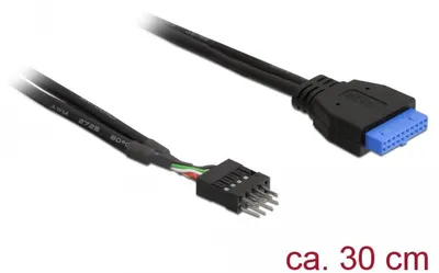 Produktbild von DeLOCK 83095, Schwarz, Intern, 0,3 m, Männlich