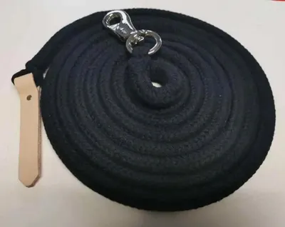 Produktbild von Bodenleine Arbeitsseil - Bodenseil - Horsemanship - Snap HellBr. 4m Schwarz