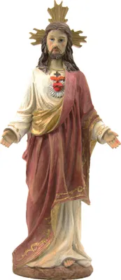 Produktbild von Heiligenfigur Jesus Christus 20 cm handbemalt Polyresin Deko