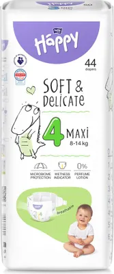 Obrázek produktu pro BELLA HAPPY Baby Pleny jednorzov Maxi 8-14 kg 44 ks