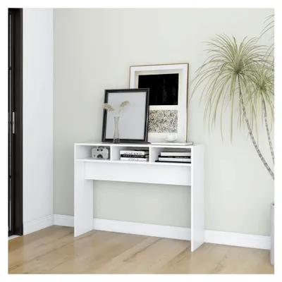 Produktbild von Konsolentisch Beistelltisch Flurtisch Sideboard Ablagetisch Wandtisch Frisiertisch Schminktisch Weiß 105x30x80cm Holzwerkstoff