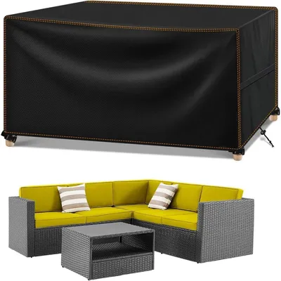 Produktbild von Abdeckhaube Gartenmöbel Winterfest Wasserdicht 420D Oxford Schwarz 230x165x80cm