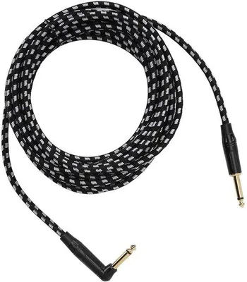 Productafbeelding van Gitaarkabel - Instrumentsnoer - Muziek Maken - Vergulde Stekkers - 6 Meter - Zwart