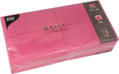 Produktbild von 150 Papstar Servietten DAILY Collection 1/8-Falz 32 cm x 32 cm fuchsia 37351