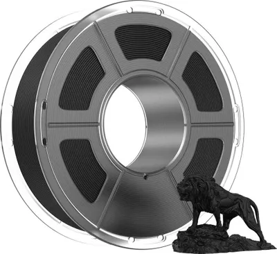 Produktbild von 3D-Druckfilament, PLA+ Material, hohe Kompatibilität, Schwarz