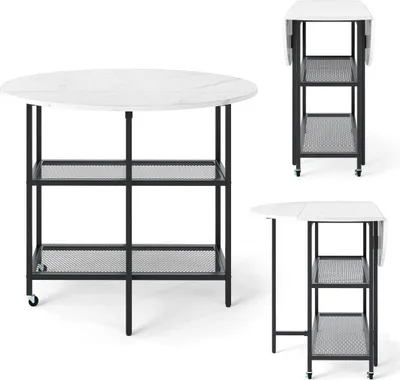 Produktbild von Klappbarer Esstisch, Marmoroptik, 2-4 Sitzplätze, mobil