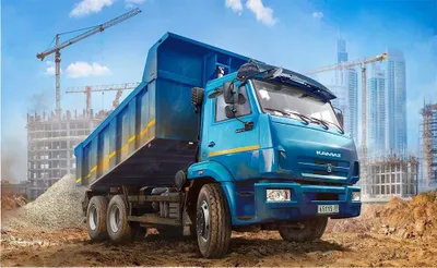 Kamaz Kiepwagen 1:43 Modellbausatz, Kunststoff, Mehrfarbig